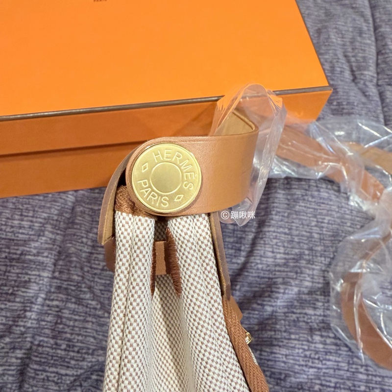 Hermès Mini Herbag 20 最新K刻 金棕金扣 全新全配-34