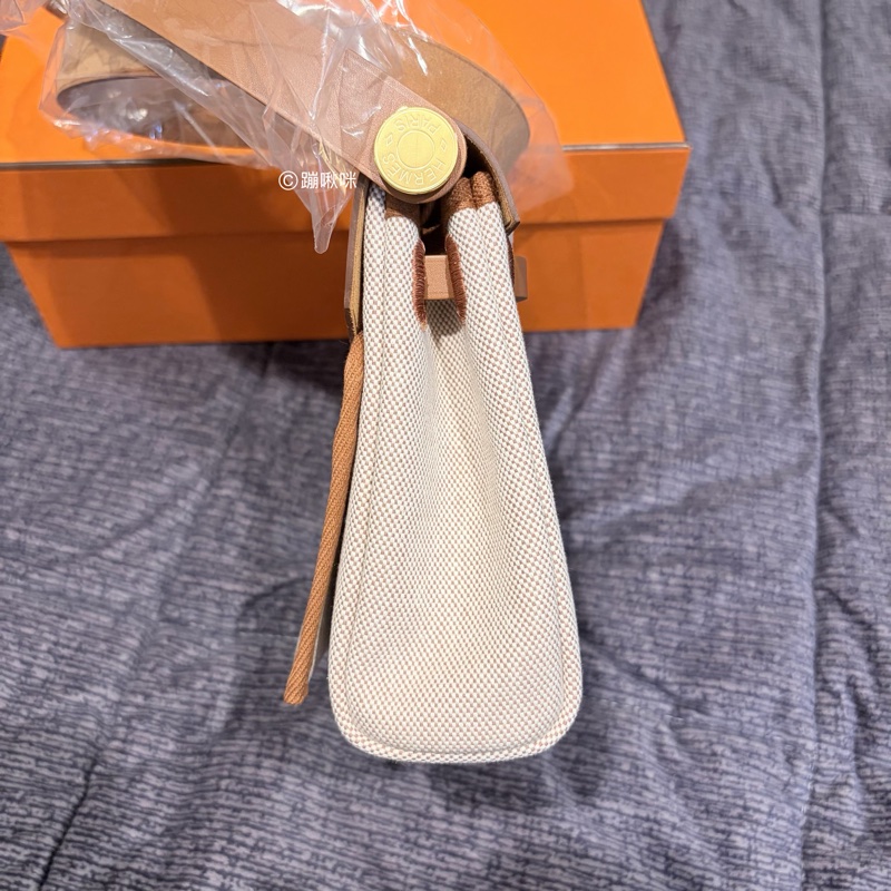 Hermès Mini Herbag 20 最新K刻 金棕金扣 全新全配-35