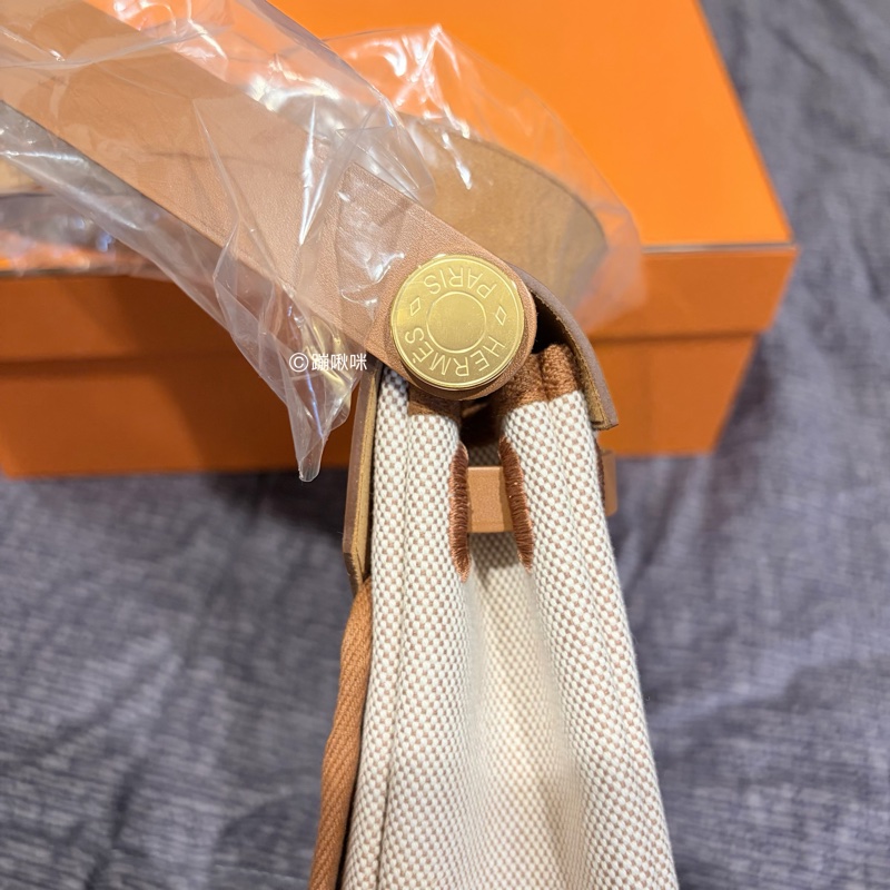 Hermès Mini Herbag 20 最新K刻 金棕金扣 全新全配-36