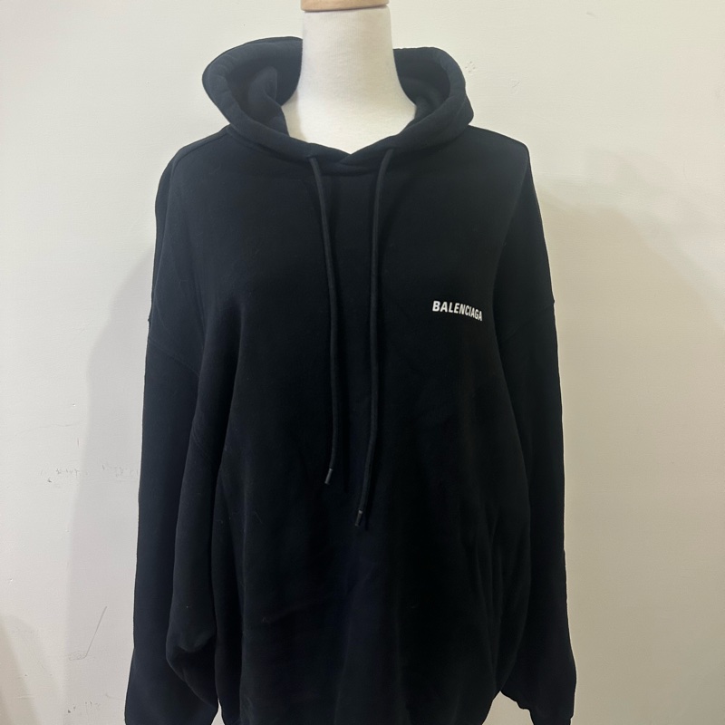 巴黎世家黑色連帽上衣-0