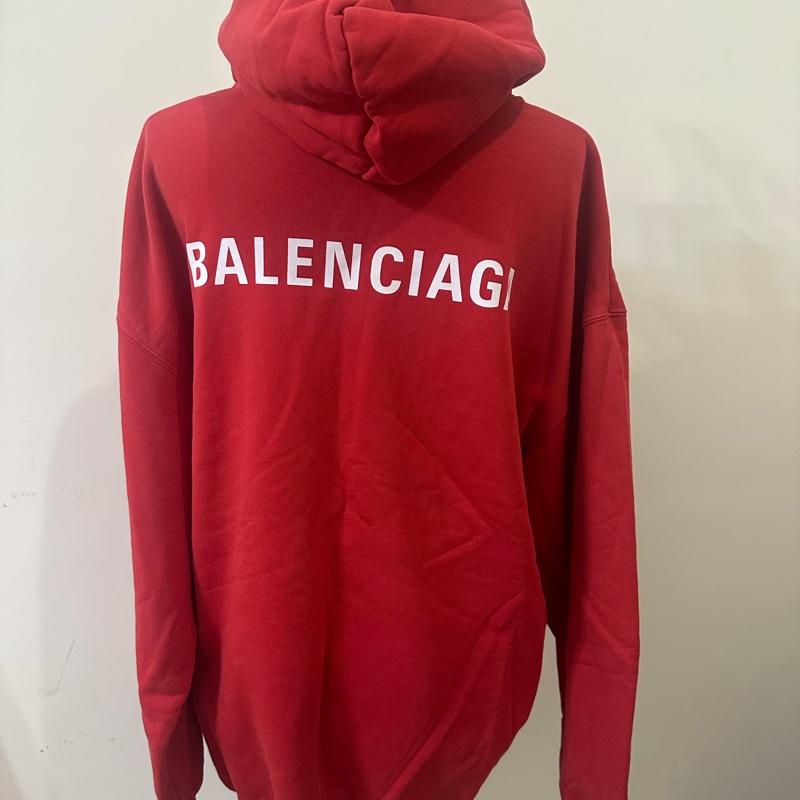 二手巴黎世家紅色連帽T-2