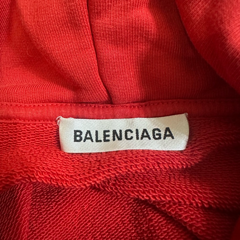 二手巴黎世家紅色連帽T-3