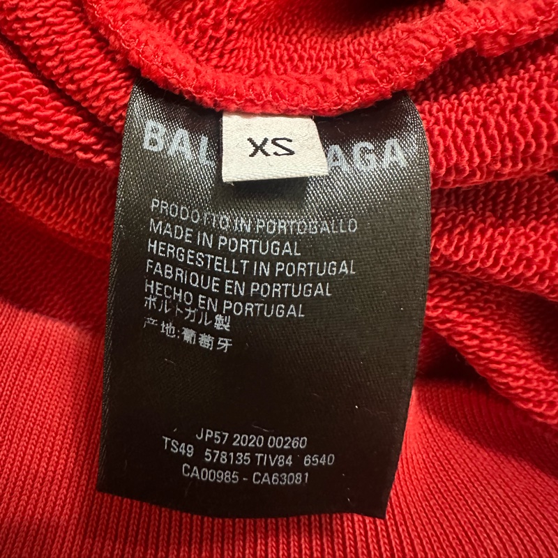 二手巴黎世家紅色連帽T-4