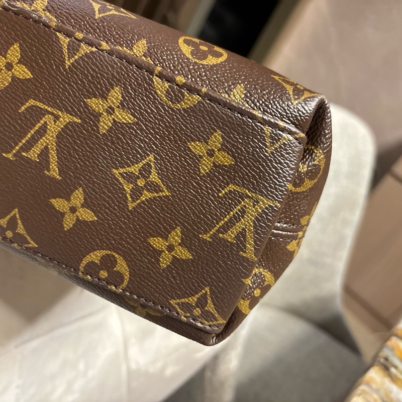 Louis Vuitton牛皮配老花肩背兩用包-15