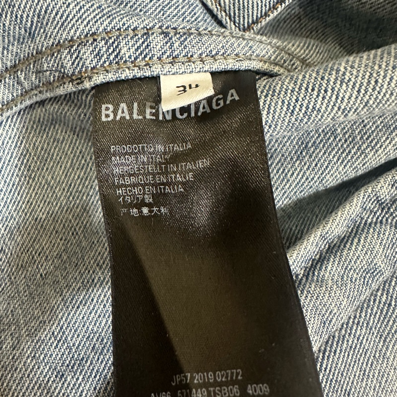 二手巴黎世家牛仔超美外套-3