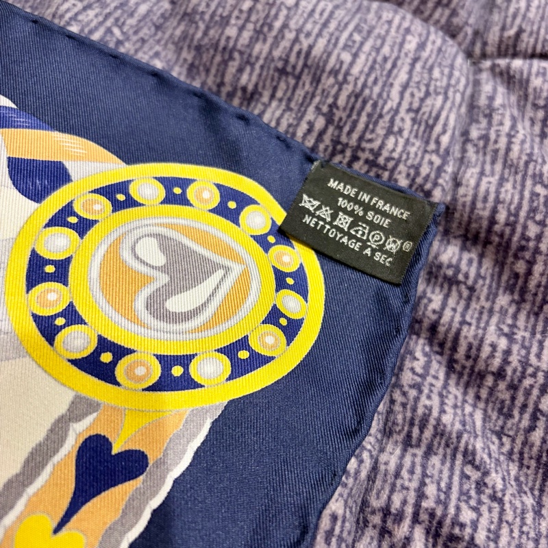 Hermes 心型馬具 HARNAIS DE COEUR 圍巾 90*90絲巾-4