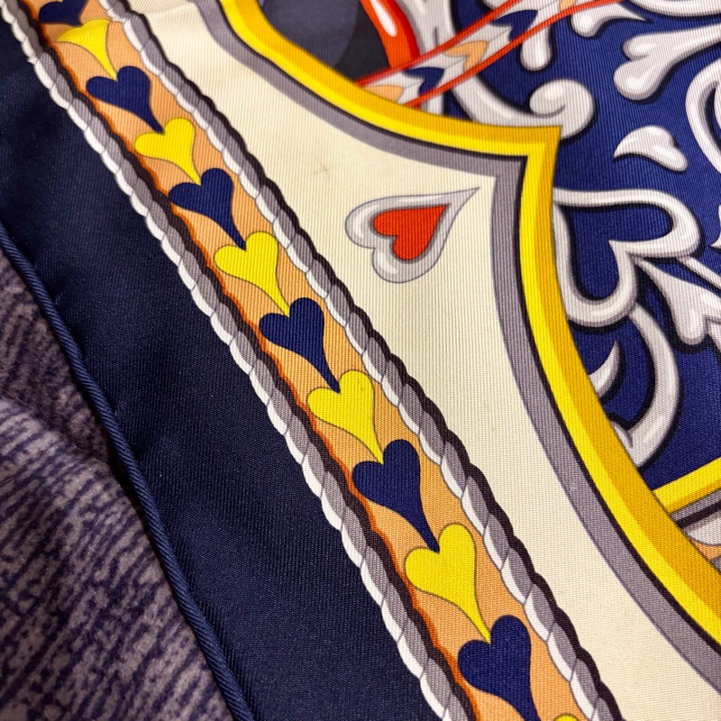 Hermes 心型馬具 HARNAIS DE COEUR 圍巾 90*90絲巾-16