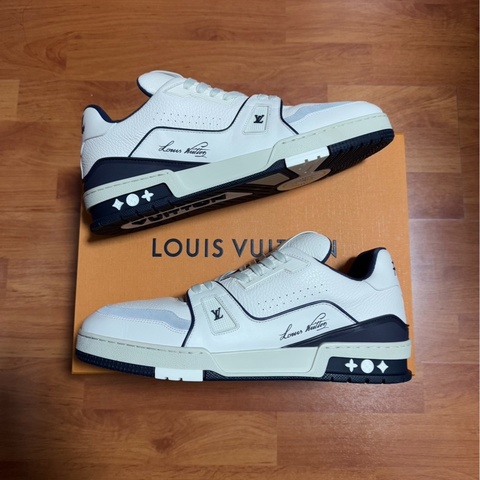 Lv Trainer復古藍路易威登低幫板鞋 白藍色 43.5碼99新