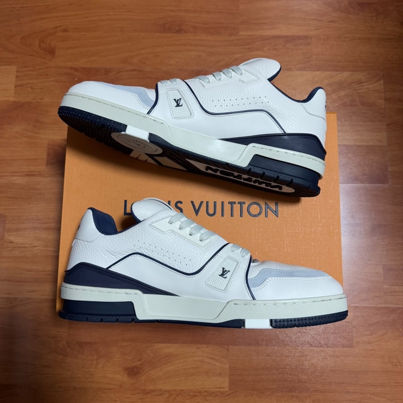 Lv Trainer復古藍路易威登低幫板鞋 白藍色 43.5碼99新-1