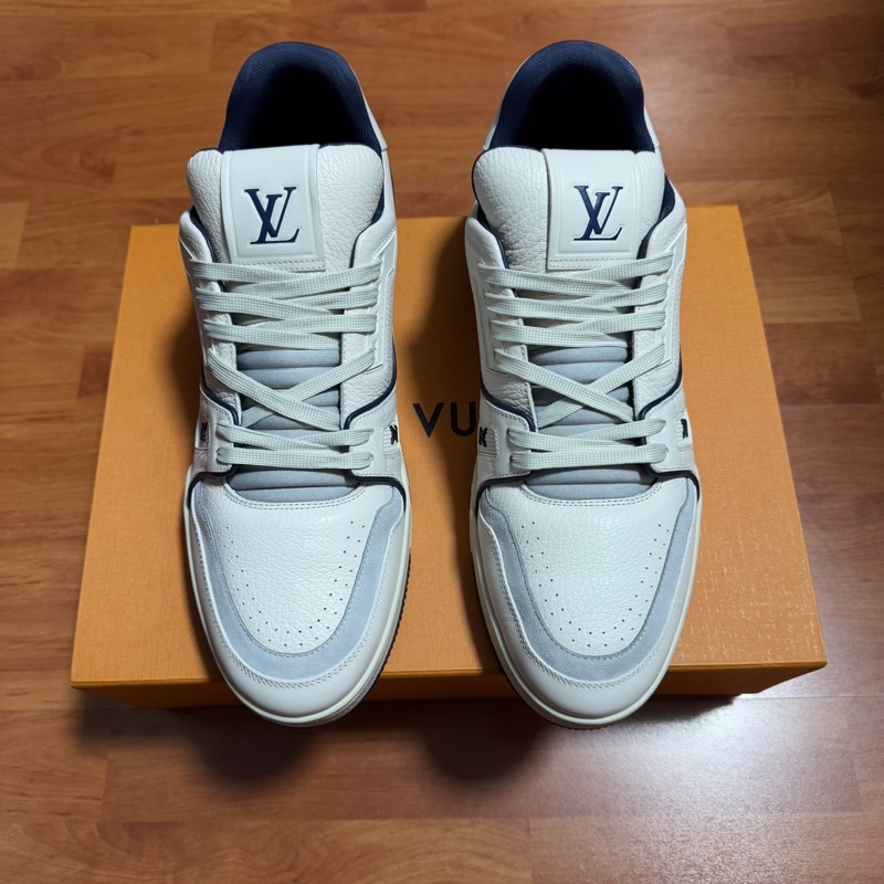 Lv Trainer復古藍路易威登低幫板鞋 白藍色 43.5碼99新-2