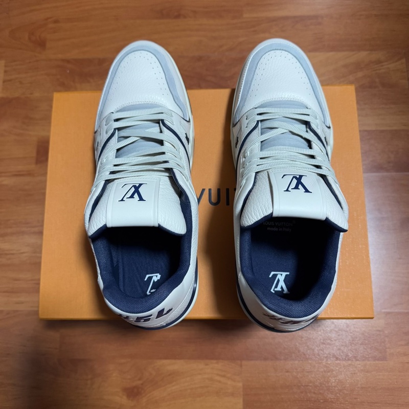 Lv Trainer復古藍路易威登低幫板鞋 白藍色 43.5碼99新-3