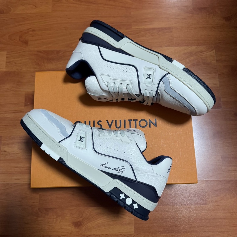 Lv Trainer復古藍路易威登低幫板鞋 白藍色 43.5碼99新-7