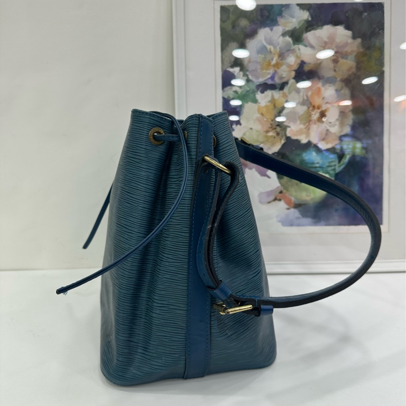 LV路易威登中古水波紋水桶包藍色/26*27*19cm-2