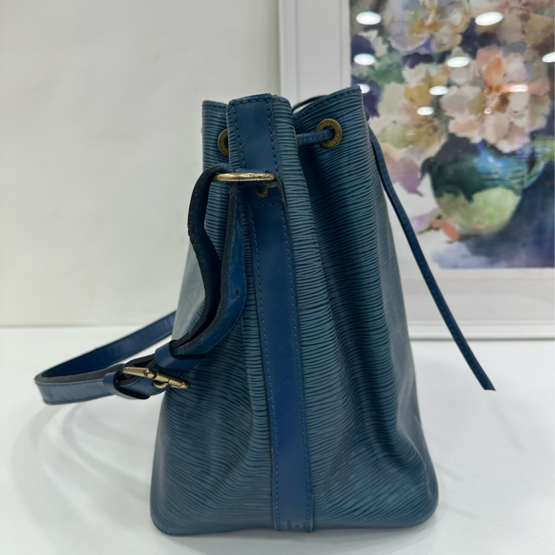 LV路易威登中古水波紋水桶包藍色/26*27*19cm-3