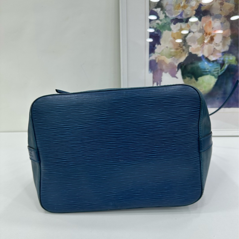 LV路易威登中古水波紋水桶包藍色/26*27*19cm-4