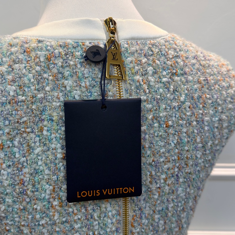 Louis Vuitton 路易威登吊帶羊毛混紡彩色小香風套裝-4