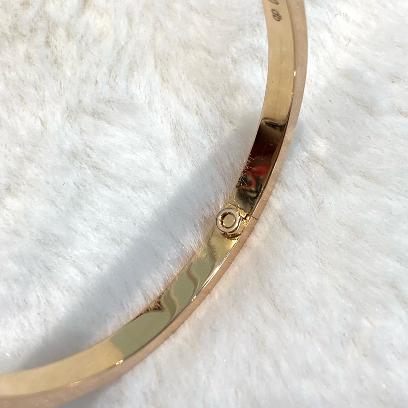 Cartier 卡地亞 18k玫瑰金 love 窄款 16圈口-8