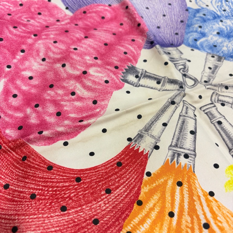 Hermes 華麗輕羽 PLUMETS ET PANACHES El 90*90絲巾-17