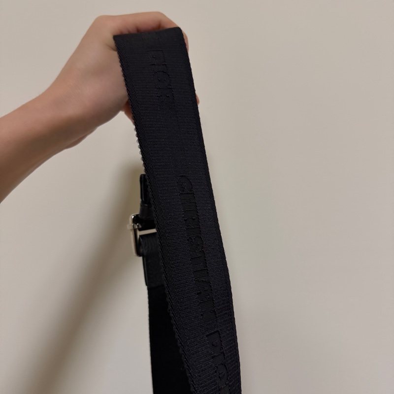 Dior 藍提花布黑牛皮Saddle郵差包-16