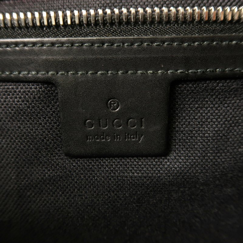 GUCCI 塗層帆布Messenger Bag銀扣肩背袋-5
