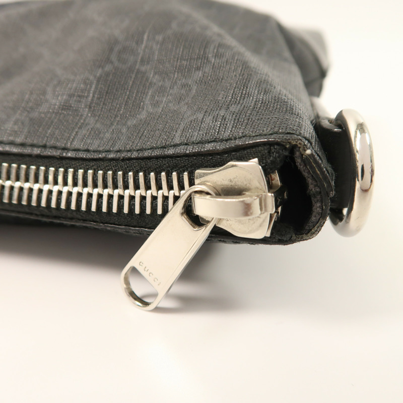 GUCCI 塗層帆布Messenger Bag銀扣肩背袋-12