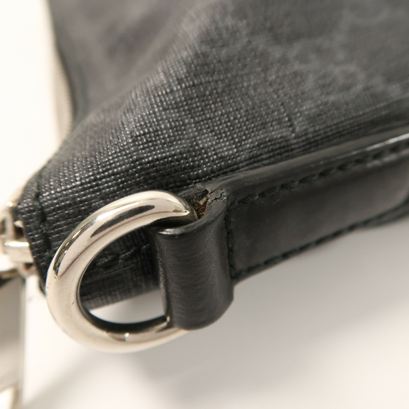 GUCCI 塗層帆布Messenger Bag銀扣肩背袋-17