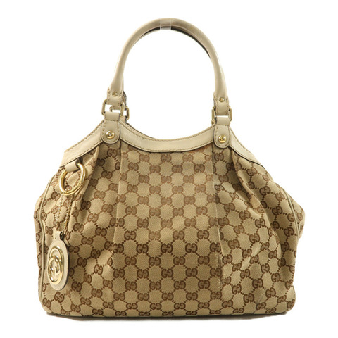 GUCCI 帆布Shoulder Bag金扣肩背袋