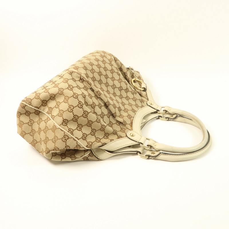 GUCCI 帆布Shoulder Bag金扣肩背袋-7