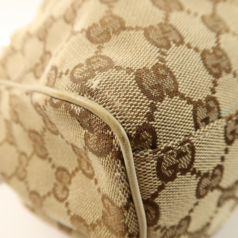 GUCCI 帆布Shoulder Bag金扣肩背袋-9