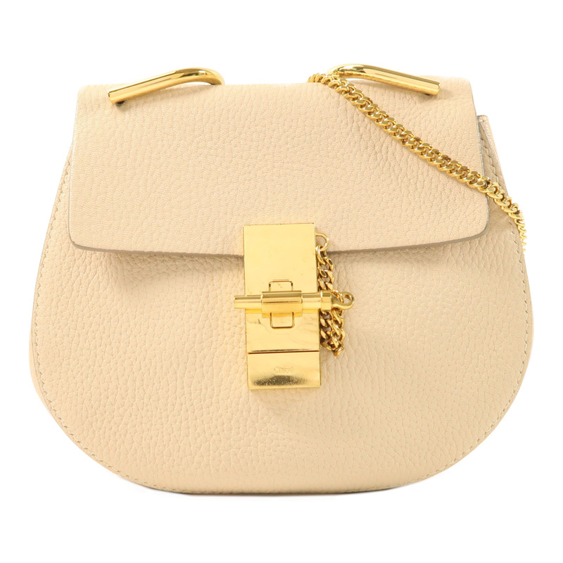 Chloe 牛皮皮革Drew Bag金扣鏈帶肩背袋-0