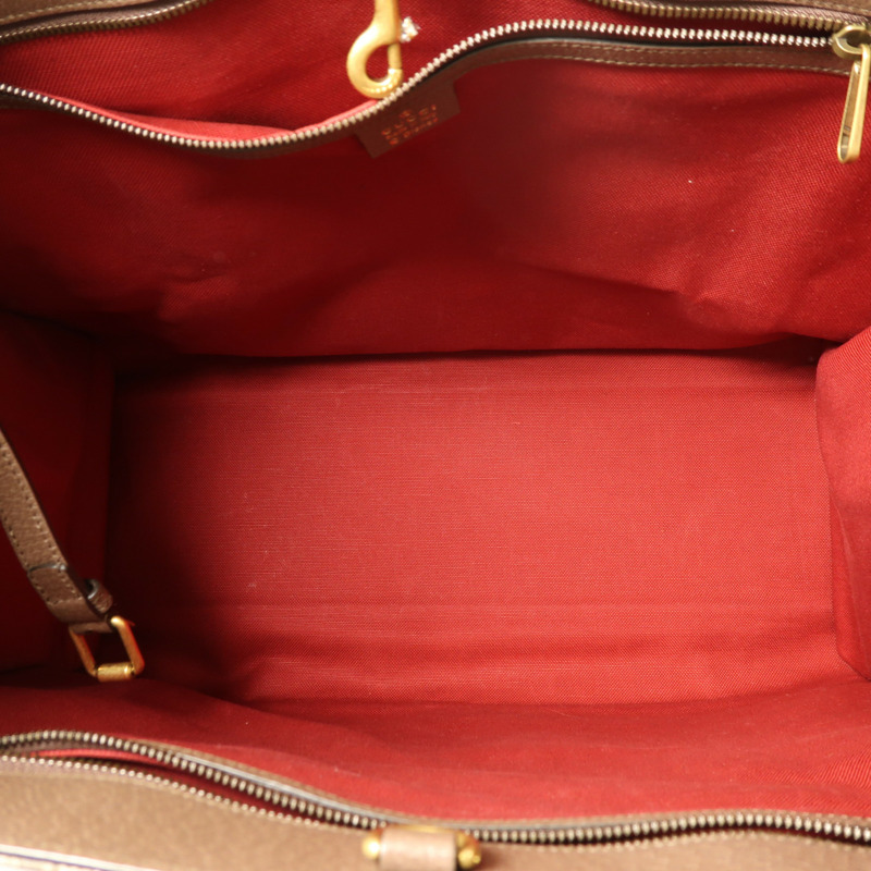 GUCCI 塗層帆布/牛皮皮革Gucci x Disney Donald Duck金扣手挽袋-4