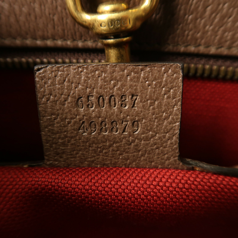 GUCCI 塗層帆布/牛皮皮革Gucci x Disney Donald Duck金扣手挽袋-6