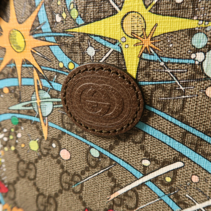 GUCCI 塗層帆布/牛皮皮革Gucci x Disney Donald Duck金扣手挽袋-13