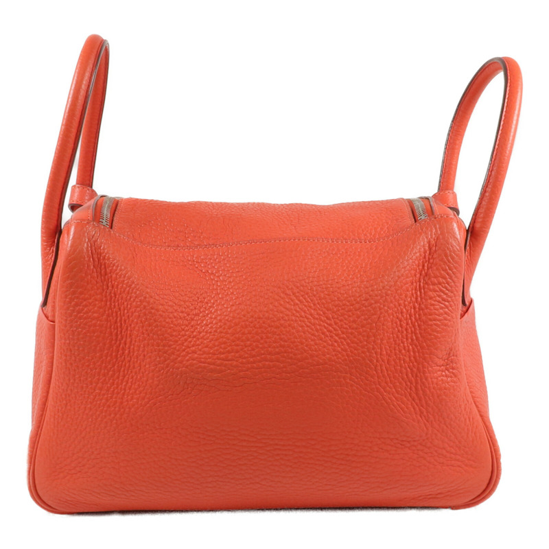 HERMES Clemence皮革Lindy 30銀扣手挽肩背兩用袋Rose Jaipur-1