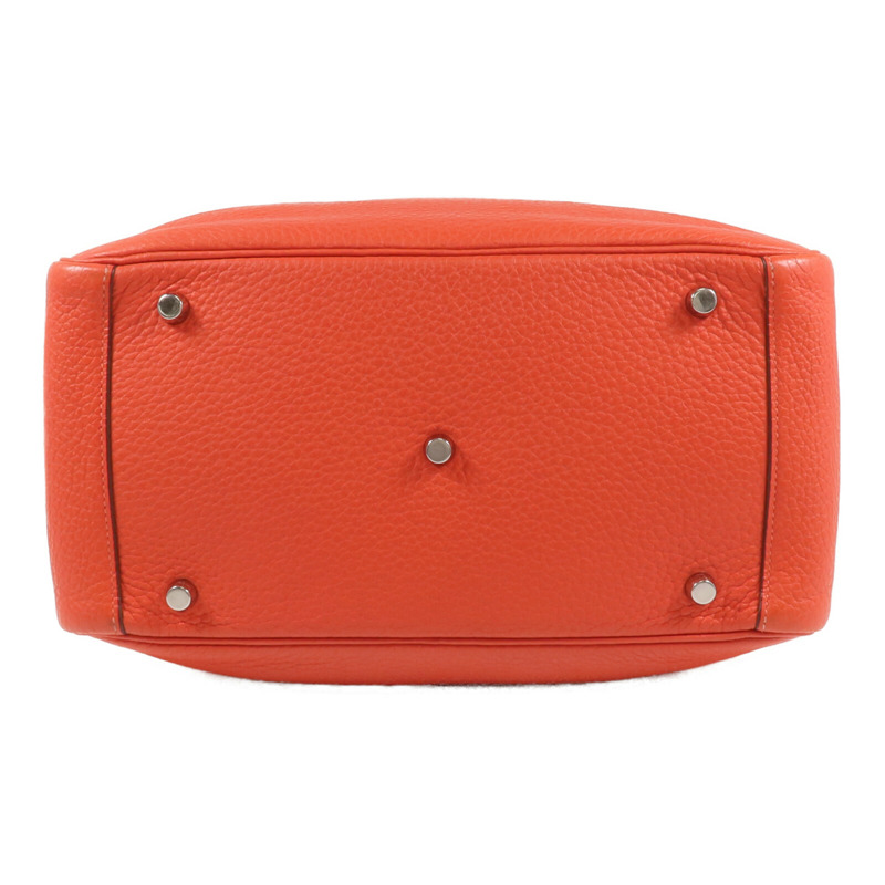 HERMES Clemence皮革Lindy 30銀扣手挽肩背兩用袋Rose Jaipur-3