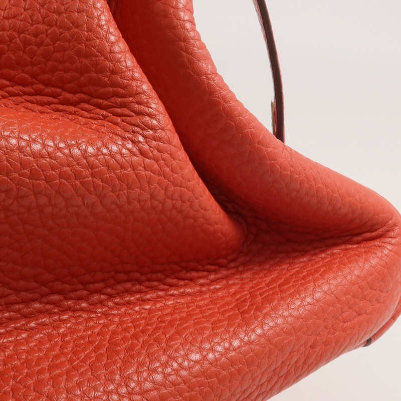 HERMES Clemence皮革Lindy 30銀扣手挽肩背兩用袋Rose Jaipur-16