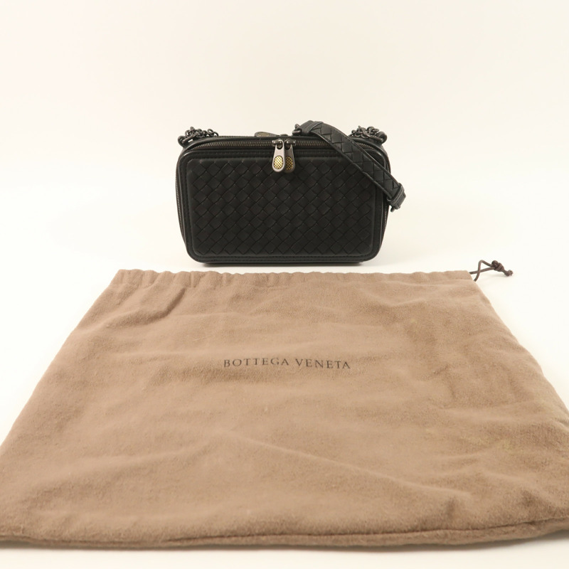 BOTTEGA VENETA 羊皮皮革Chain Shoulder鏈帶肩背袋-9