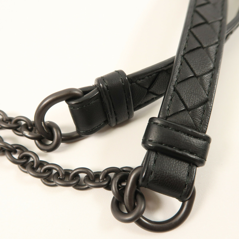 BOTTEGA VENETA 羊皮皮革Chain Shoulder鏈帶肩背袋-14