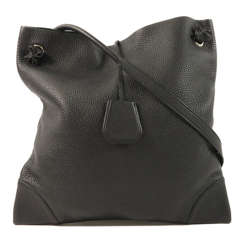 HERMES Clemence皮革Silk City銀扣肩背袋