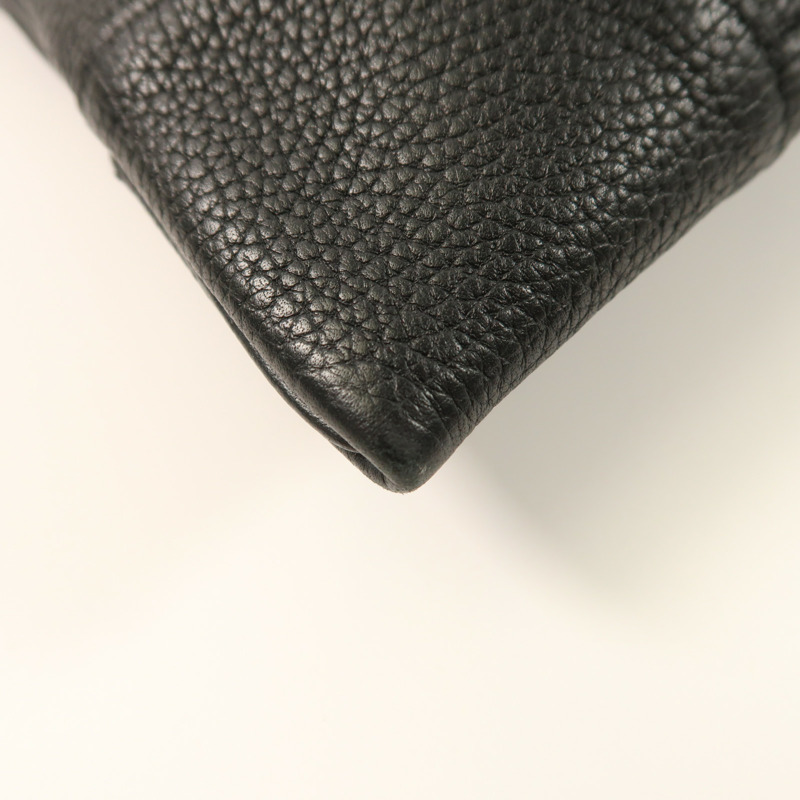 HERMES Clemence皮革Silk City銀扣肩背袋-11