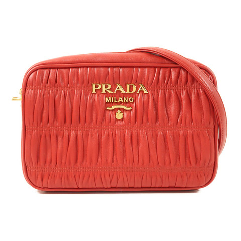 PRADA 羊皮皮革Shoulder Bag金扣肩背袋