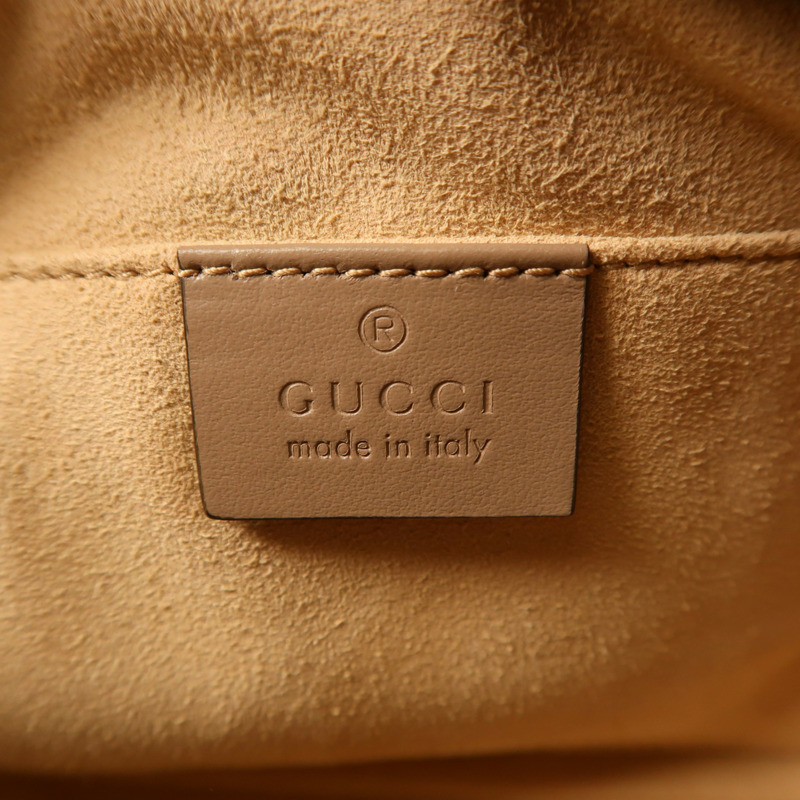 GUCCI 牛皮皮革GG Marmont金扣鏈帶肩背袋-5