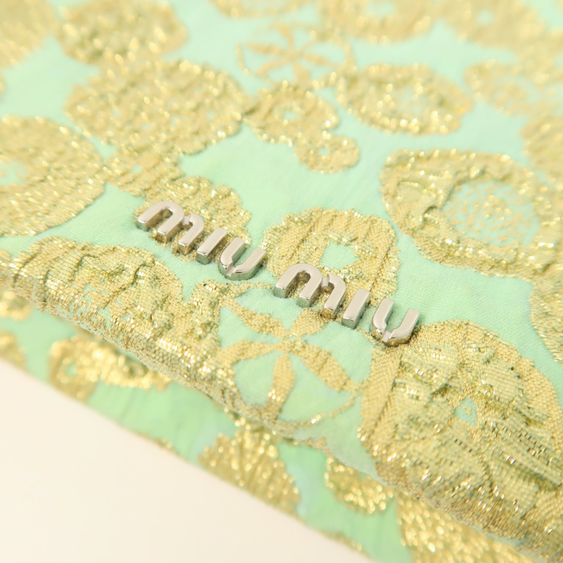 Miu Miu Broccato Lurex Chain Shoulder銀扣鏈帶肩背袋-9