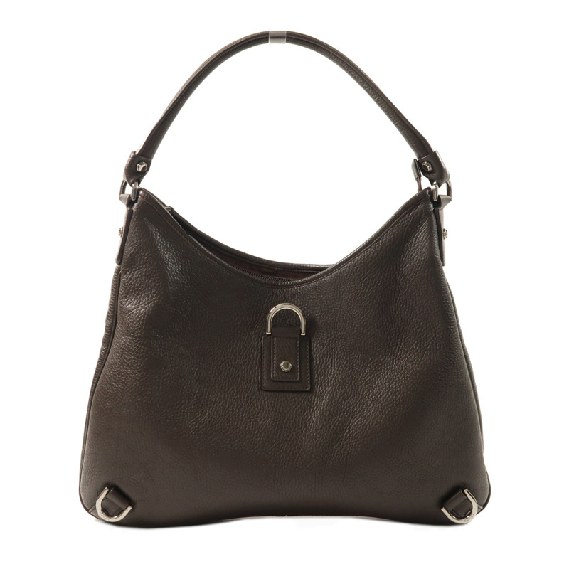 GUCCI 牛皮皮革Shoulder Bag銀扣肩背袋-0