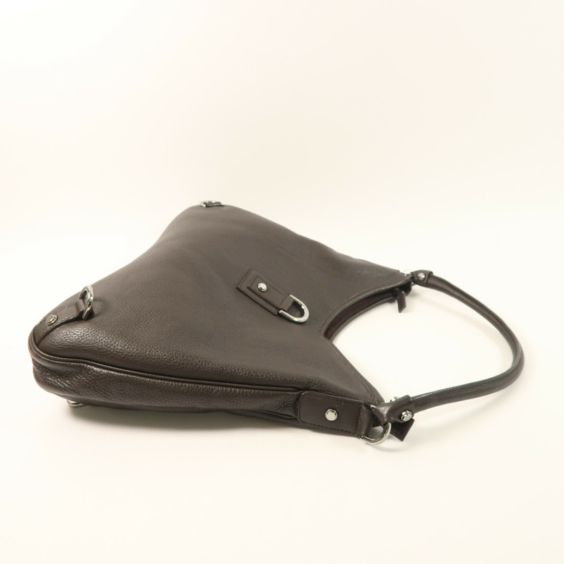 GUCCI 牛皮皮革Shoulder Bag銀扣肩背袋-7