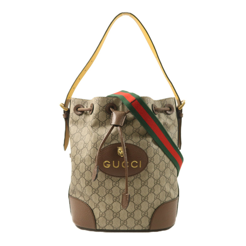 GUCCI 塗層帆布Neo Vintage GG Supreme Backpack金扣肩背袋/背包-0