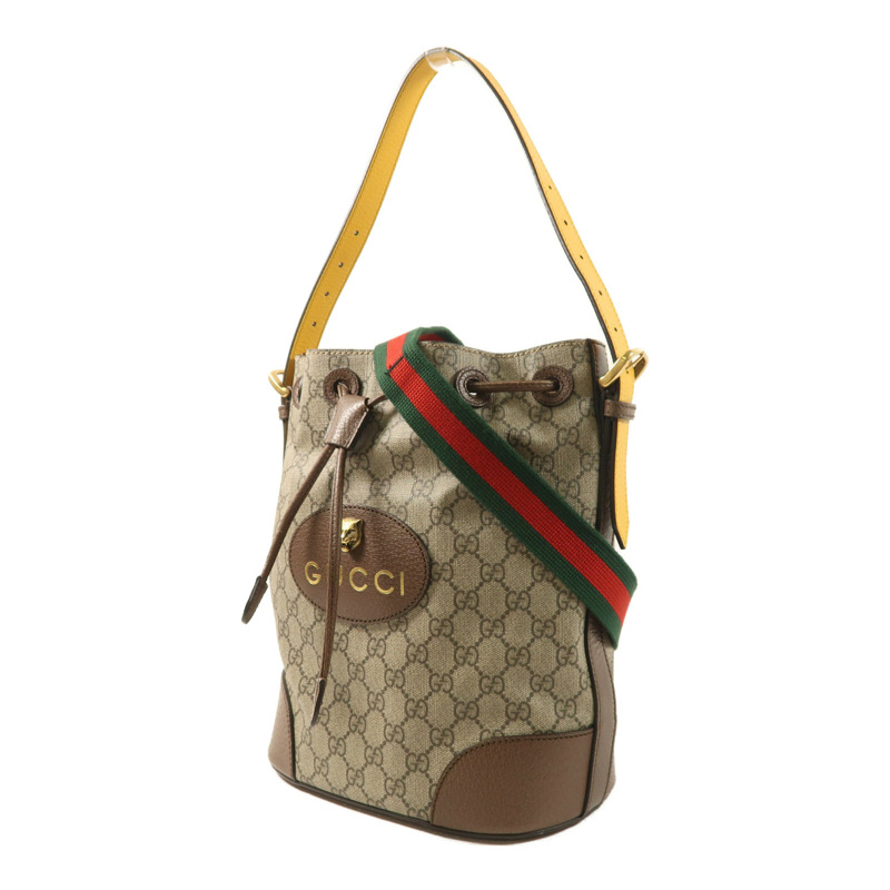 GUCCI 塗層帆布Neo Vintage GG Supreme Backpack金扣肩背袋/背包-2