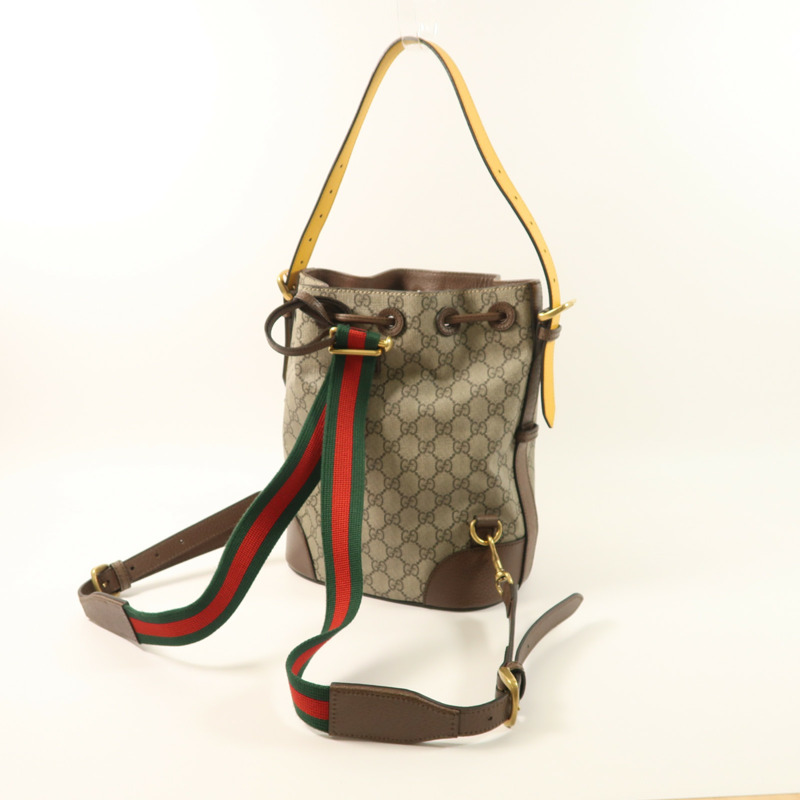 GUCCI 塗層帆布Neo Vintage GG Supreme Backpack金扣肩背袋/背包-7