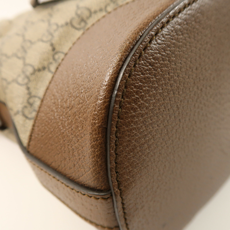 GUCCI 塗層帆布Neo Vintage GG Supreme Backpack金扣肩背袋/背包-11