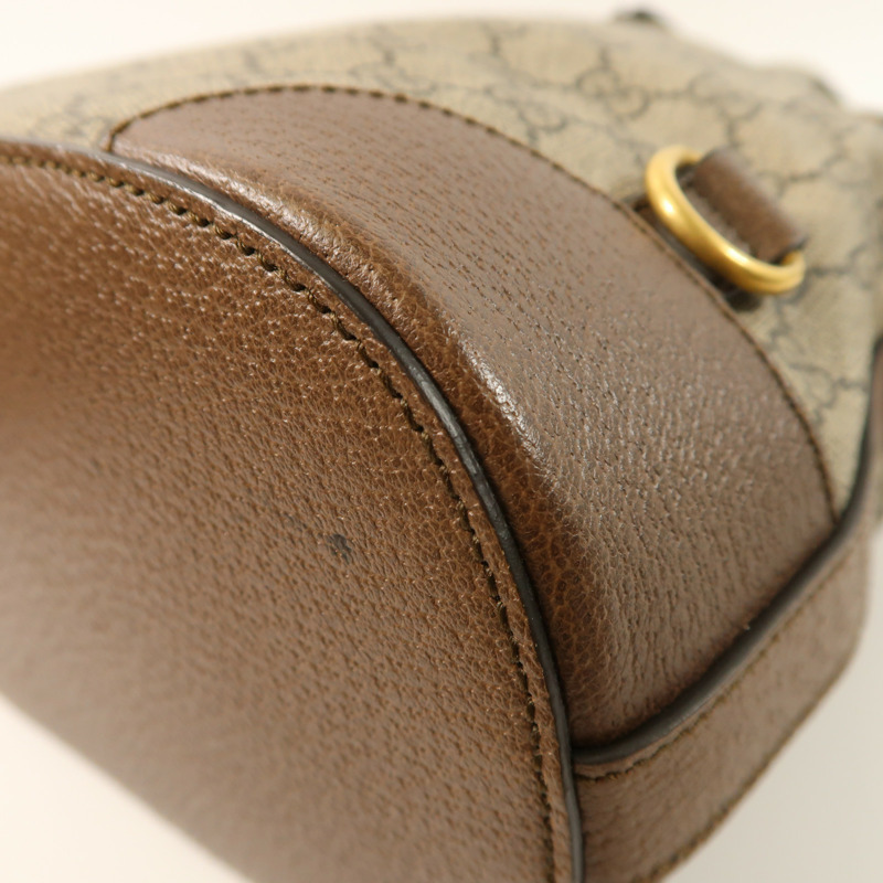 GUCCI 塗層帆布Neo Vintage GG Supreme Backpack金扣肩背袋/背包-12